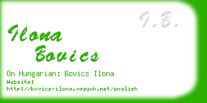 ilona bovics business card